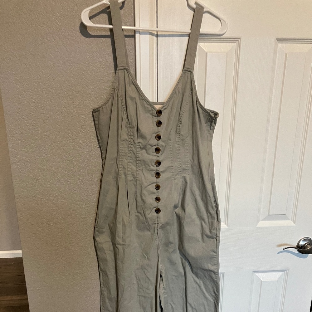 Women’s Sage Green Fitted Overalls